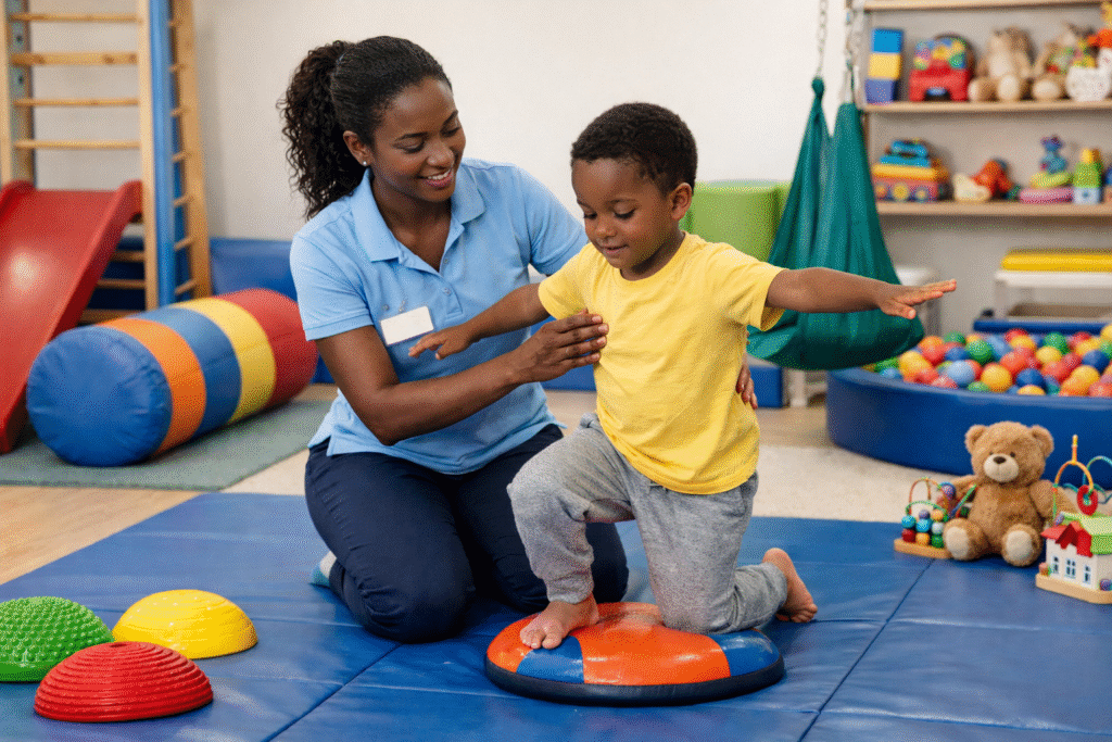 Pediatric physiotherapy in a clinic in Lagos Nigeria