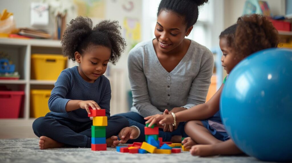Occupational therapy for children in lagos: Black children with ADHD during a therapy session